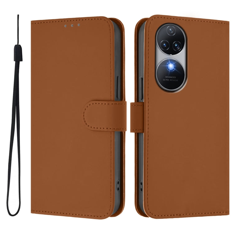 Skin Feel Solid Color Leather Phone Case with Lanyard, For Oukitel C38, For Oukitel C35