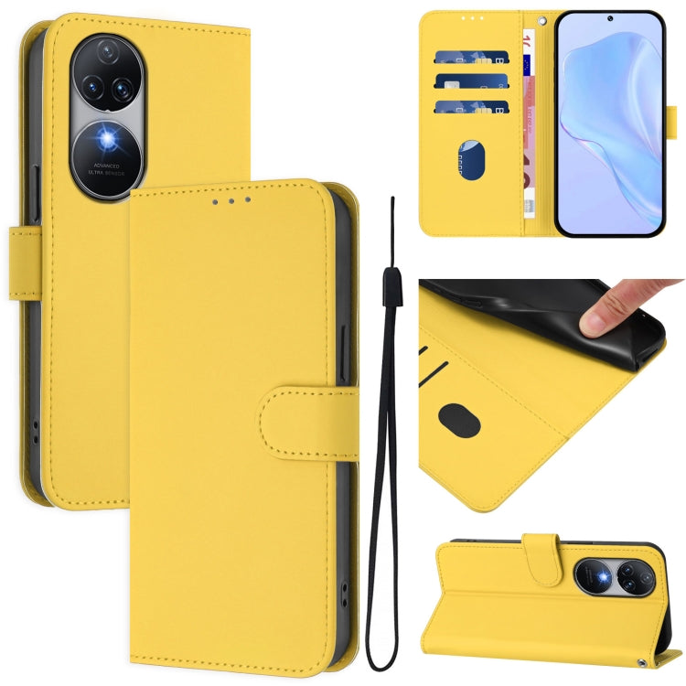 Skin Feel Solid Color Leather Phone Case with Lanyard, For Oukitel C38, For Oukitel C35