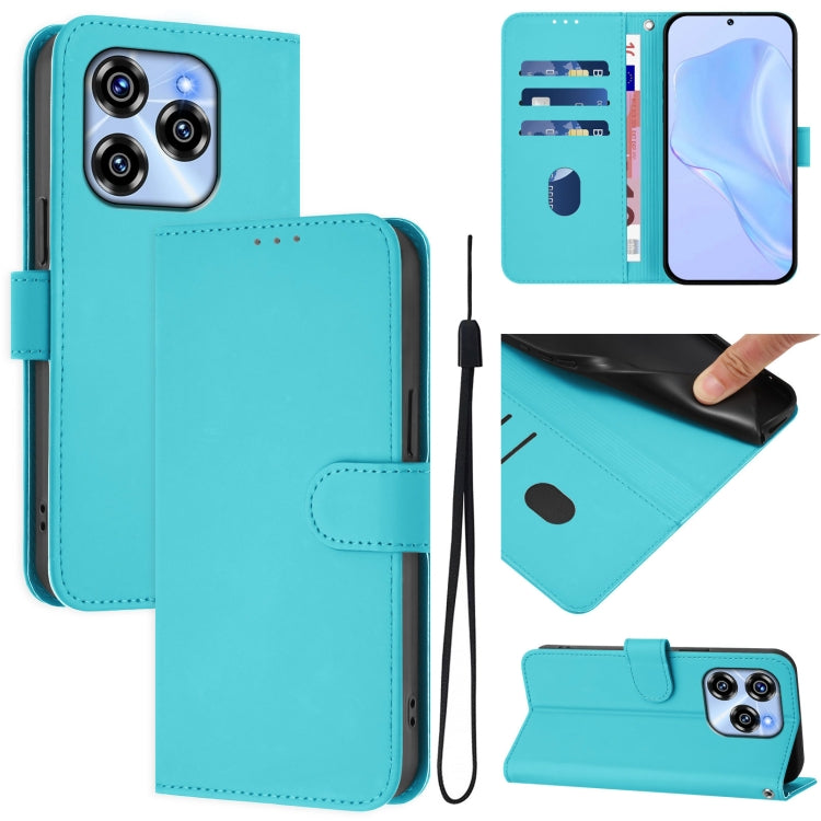 Skin Feel Solid Color Leather Phone Case with Lanyard, For Oukitel C53, For Oukitel C50