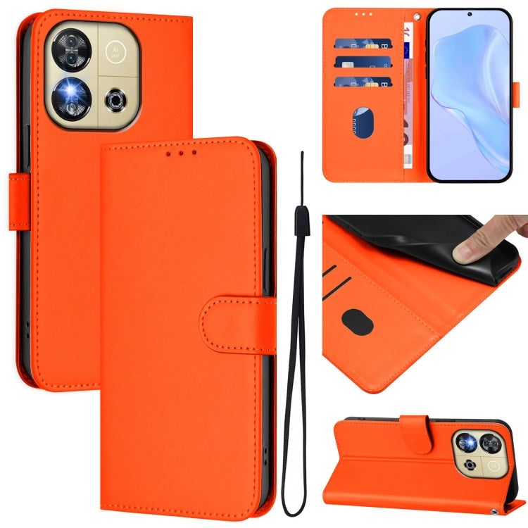 Skin Feel Solid Color Leather Phone Case with Lanyard, For Oukitel C59 / C59 Pro, For Oukitel C57s