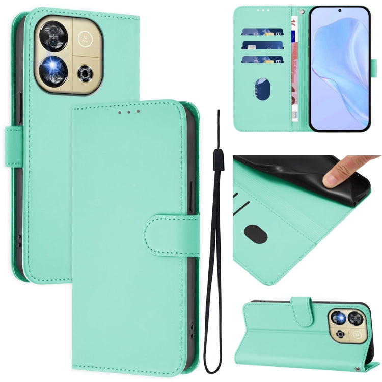Skin Feel Solid Color Leather Phone Case with Lanyard, For Oukitel C59 / C59 Pro, For Oukitel C57s