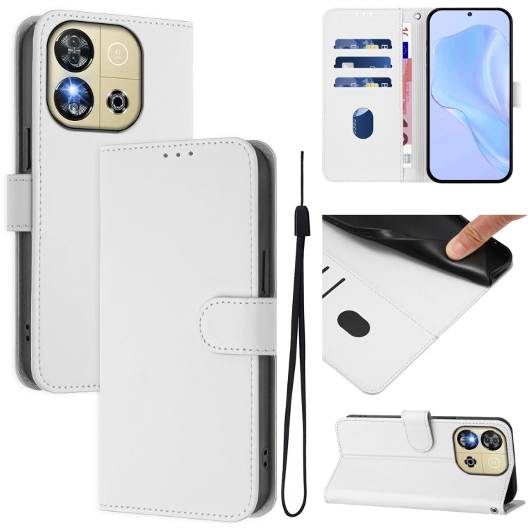 Skin Feel Solid Color Leather Phone Case with Lanyard, For Oukitel C59 / C59 Pro, For Oukitel C57s