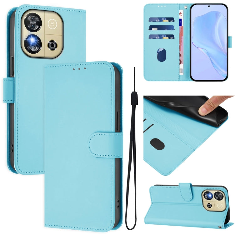 Skin Feel Solid Color Leather Phone Case with Lanyard, For Oukitel C59 / C59 Pro, For Oukitel C57s