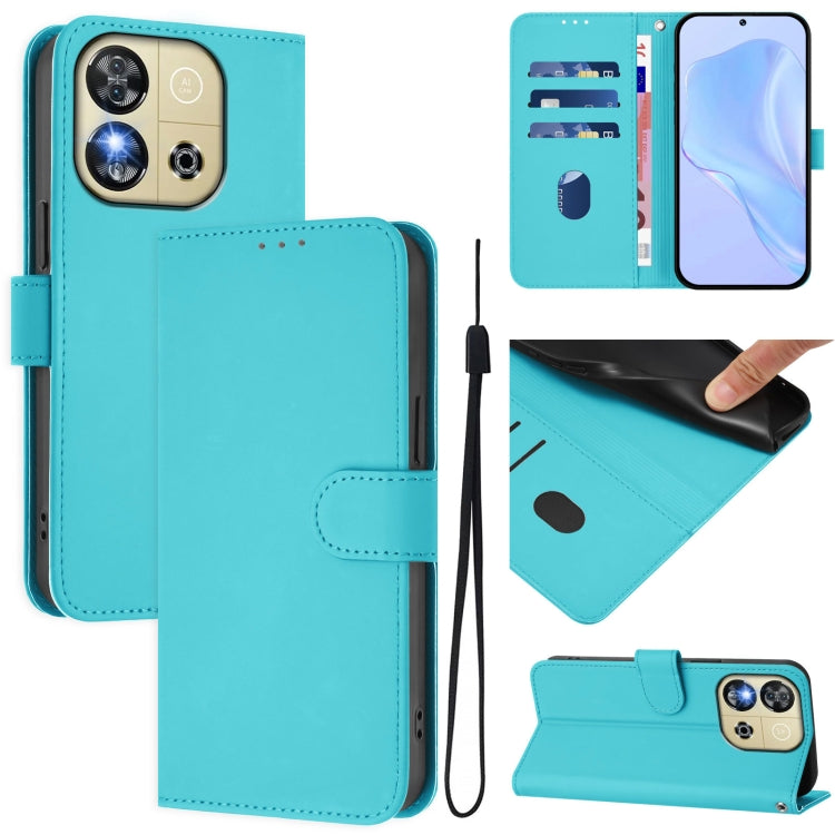 Skin Feel Solid Color Leather Phone Case with Lanyard, For Oukitel C59 / C59 Pro, For Oukitel C57s
