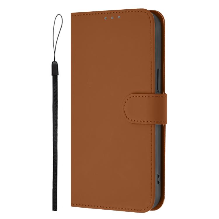 Skin Feel Solid Color Leather Phone Case with Lanyard, For Oukitel C59 / C59 Pro, For Oukitel C57s