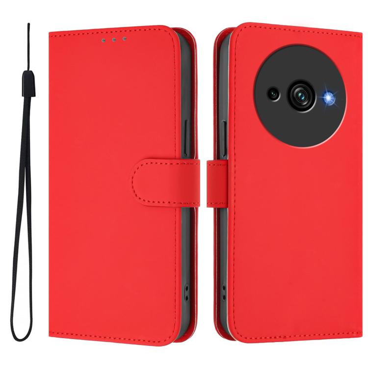 Skin Feel Solid Color Leather Phone Case with Lanyard, For Oukitel C59 / C59 Pro, For Oukitel C57s