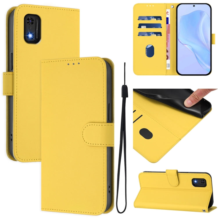 Skin Feel Solid Color Leather Phone Case with Lanyard, For itel A50, For itel A23 Pro