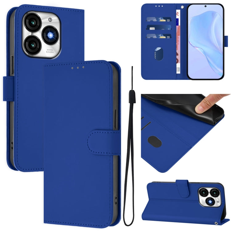 Skin Feel Solid Color Leather Phone Case with Lanyard, For itel A70, For itel A60 / A60s