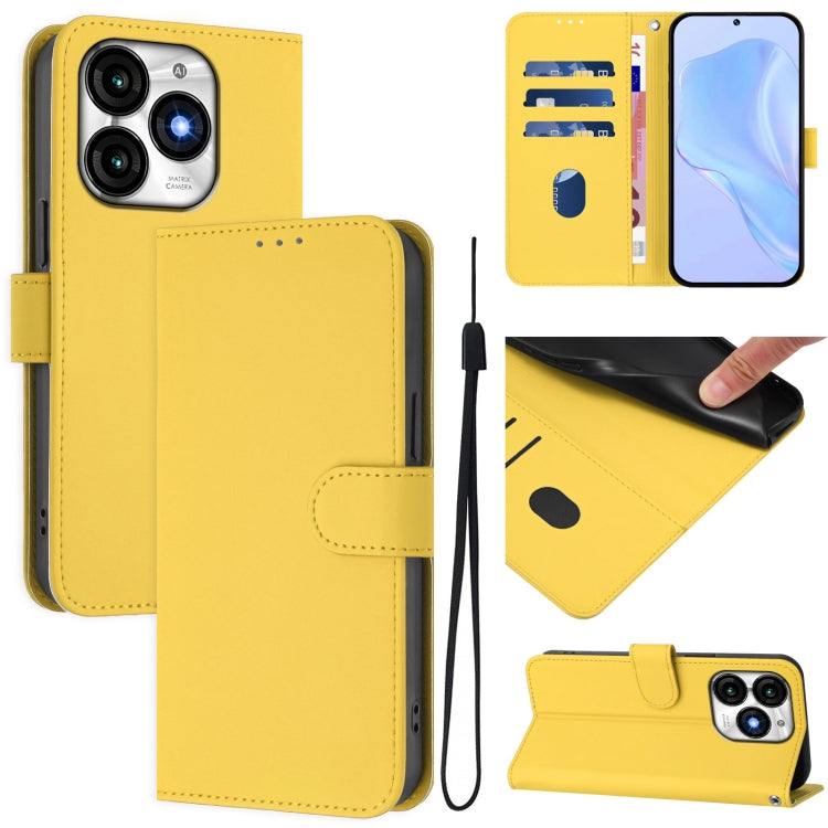 Skin Feel Solid Color Leather Phone Case with Lanyard, For itel A70, For itel A60 / A60s