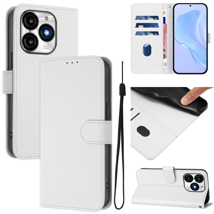 Skin Feel Solid Color Leather Phone Case with Lanyard, For itel A70, For itel A60 / A60s