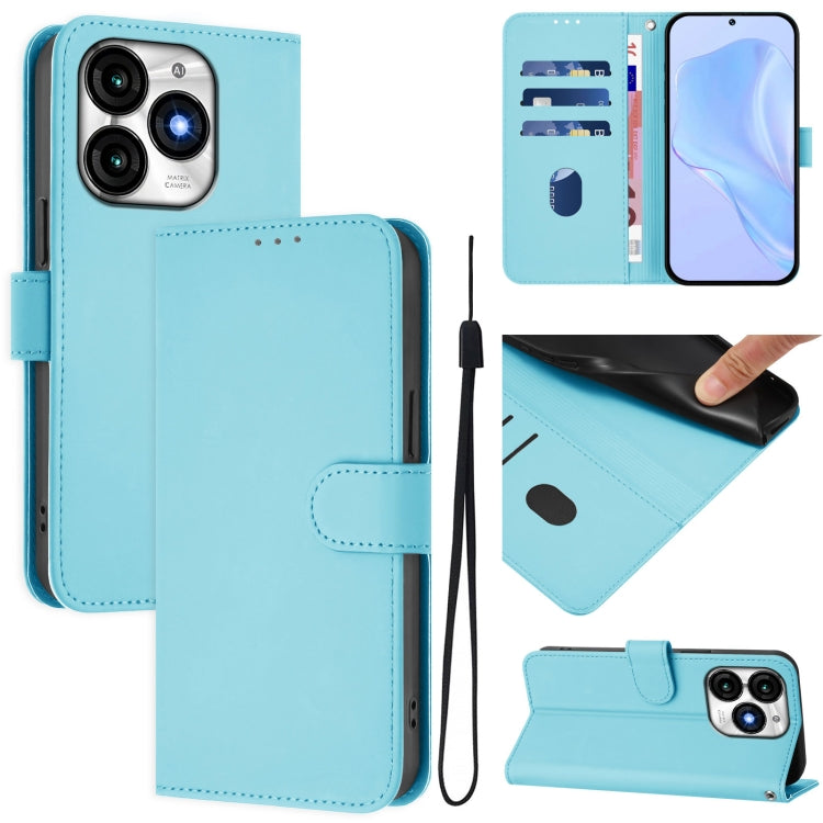Skin Feel Solid Color Leather Phone Case with Lanyard, For itel A70, For itel A60 / A60s