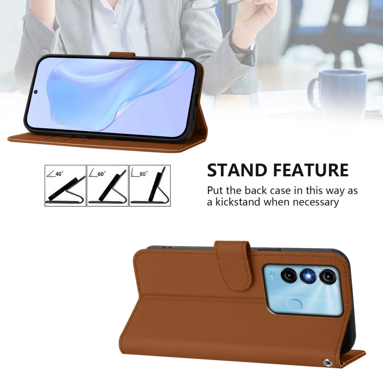 Skin Feel Solid Color Leather Phone Case with Lanyard, For itel P38 / Vision 3, For itel S17