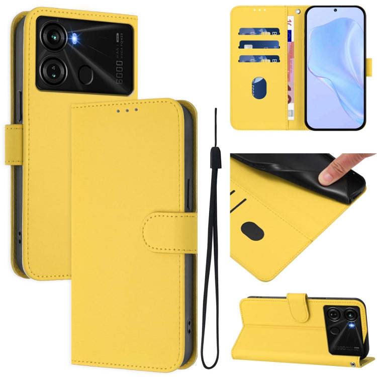 Skin Feel Solid Color Leather Phone Case with Lanyard, For itel S18 / Vision 5, For itel P40