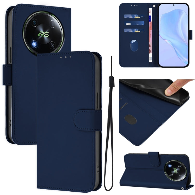 Skin Feel Solid Color Leather Phone Case with Lanyard, For itel P55 5G, For itel RS4