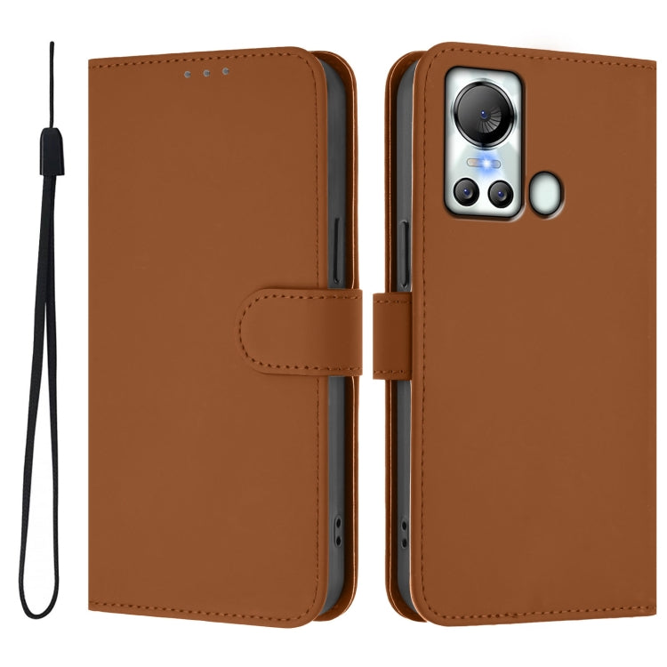 Skin Feel Solid Color Leather Phone Case with Lanyard, For itel S18 / Vision 5, For itel P40
