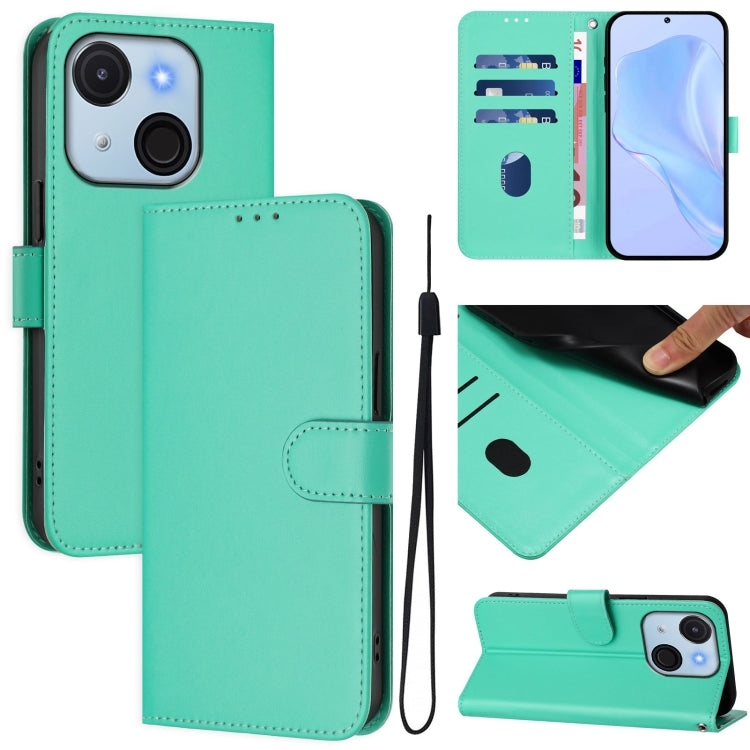 Skin Feel Solid Color Leather Phone Case with Lanyard, For itel A80 4G, For itel A50C