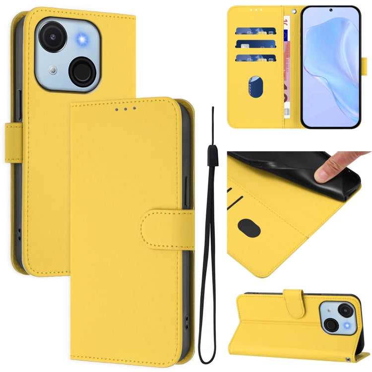 Skin Feel Solid Color Leather Phone Case with Lanyard, For itel A80 4G, For itel A50C