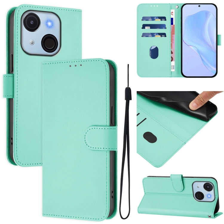 Skin Feel Solid Color Leather Phone Case with Lanyard, For itel A80 4G, For itel A50C