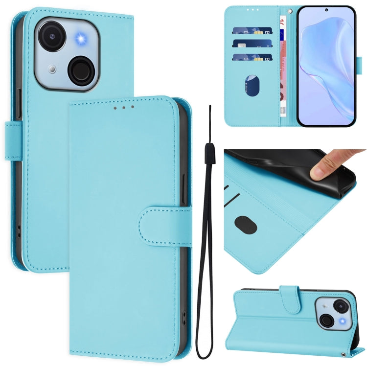 Skin Feel Solid Color Leather Phone Case with Lanyard, For itel A80 4G, For itel A50C