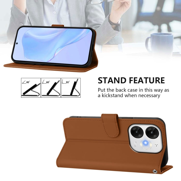 Skin Feel Solid Color Leather Phone Case with Lanyard, For itel A80 4G, For itel A50C