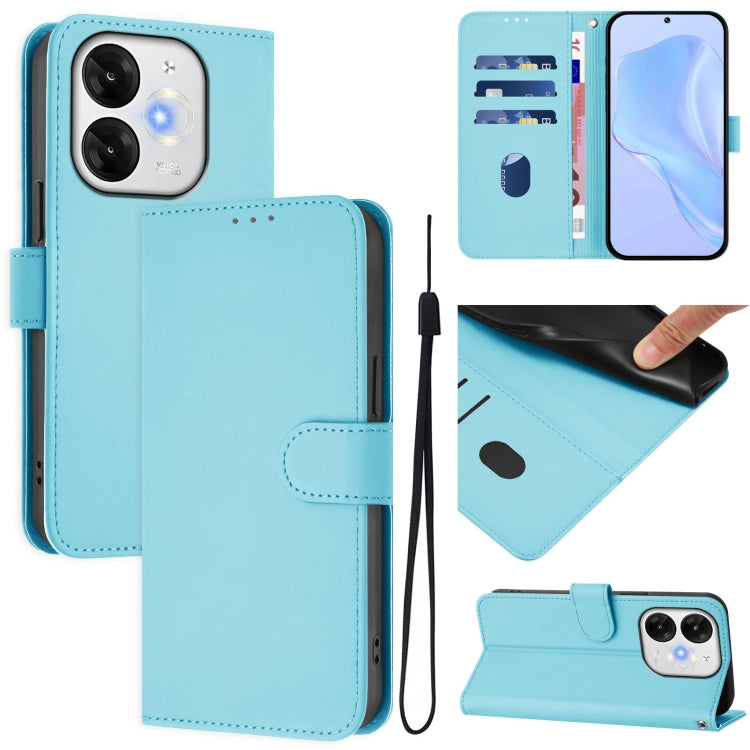 Skin Feel Solid Color Leather Phone Case with Lanyard, For itel A80 4G, For itel A50C