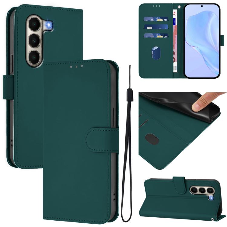 Skin Feel Solid Color Leather Phone Case with Lanyard, For itel A200 4G/A200+ 4G Global, For itel A95 5G