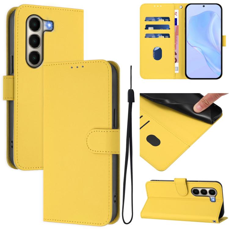 Skin Feel Solid Color Leather Phone Case with Lanyard, For itel A200 4G/A200+ 4G Global, For itel A95 5G