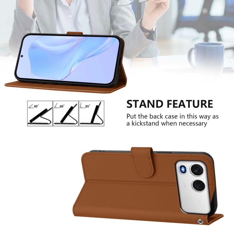 Skin Feel Solid Color Leather Phone Case with Lanyard, For itel A200 4G/A200+ 4G Global, For itel A95 5G