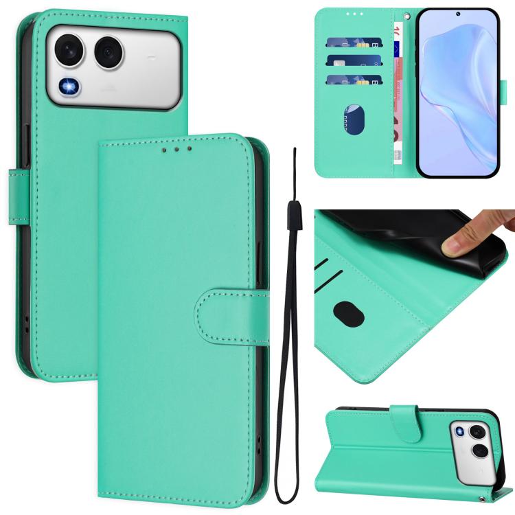 Skin Feel Solid Color Leather Phone Case with Lanyard, For itel A200 4G/A200+ 4G Global, For itel A95 5G