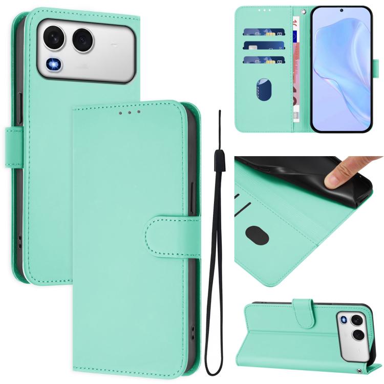 Skin Feel Solid Color Leather Phone Case with Lanyard, For itel A200 4G/A200+ 4G Global, For itel A95 5G