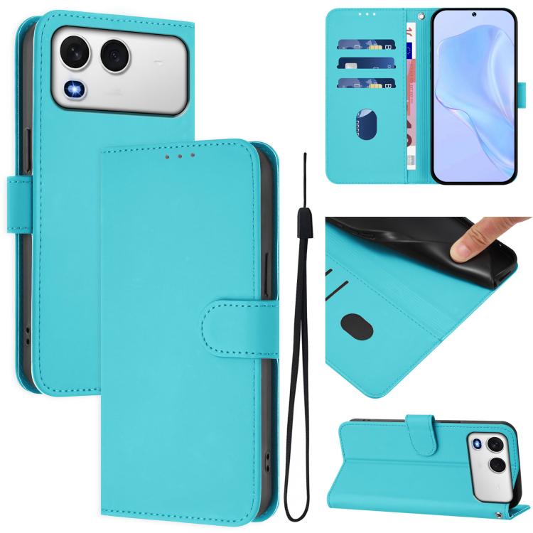 Skin Feel Solid Color Leather Phone Case with Lanyard, For itel A200 4G/A200+ 4G Global, For itel A95 5G