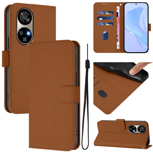 Skin Feel Solid Color Leather Phone Case with Lanyard, For Ulefone Note 17 Pro, For Ulefone Note 18 Ultra