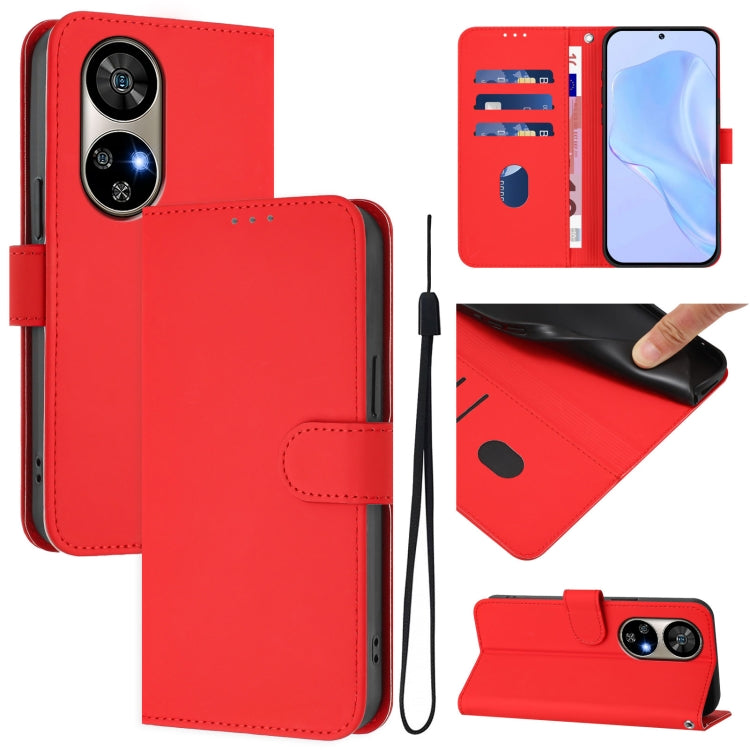Skin Feel Solid Color Leather Phone Case with Lanyard, For Ulefone Note 17 Pro, For Ulefone Note 18 Ultra
