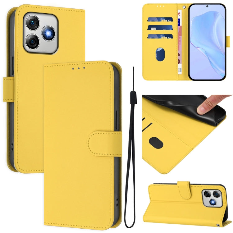 Skin Feel Solid Color Leather Phone Case with Lanyard, For Ulefone Note 17 Pro, For Ulefone Note 18 Ultra