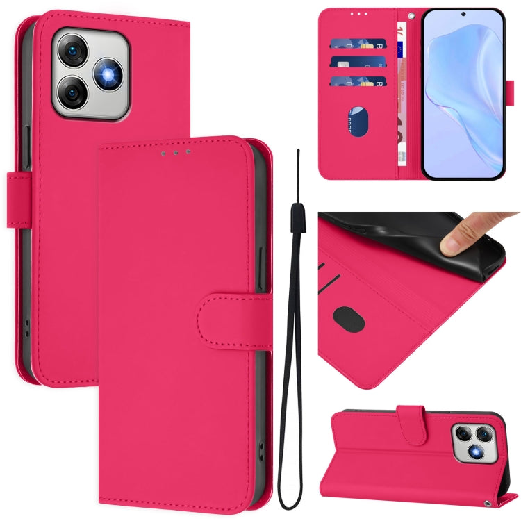 Skin Feel Solid Color Leather Phone Case with Lanyard, For Ulefone Note 17 Pro, For Ulefone Note 18 Ultra