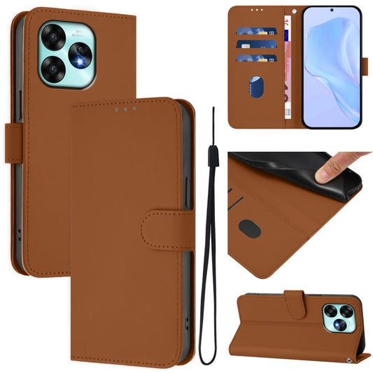 Skin Feel Solid Color Leather Phone Case with Lanyard, For Umidigi A15 / A15C / A15T, For Umidigi G9 5G