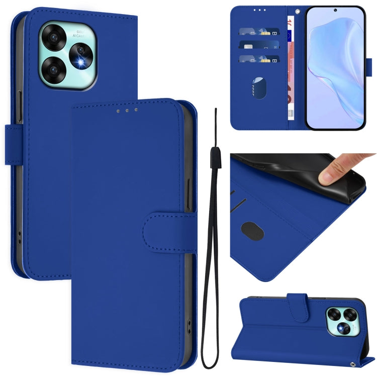 Skin Feel Solid Color Leather Phone Case with Lanyard, For Umidigi A15 / A15C / A15T, For Umidigi G9 5G