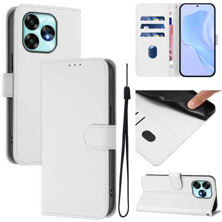 Skin Feel Solid Color Leather Phone Case with Lanyard, For Umidigi A15 / A15C / A15T, For Umidigi G9 5G