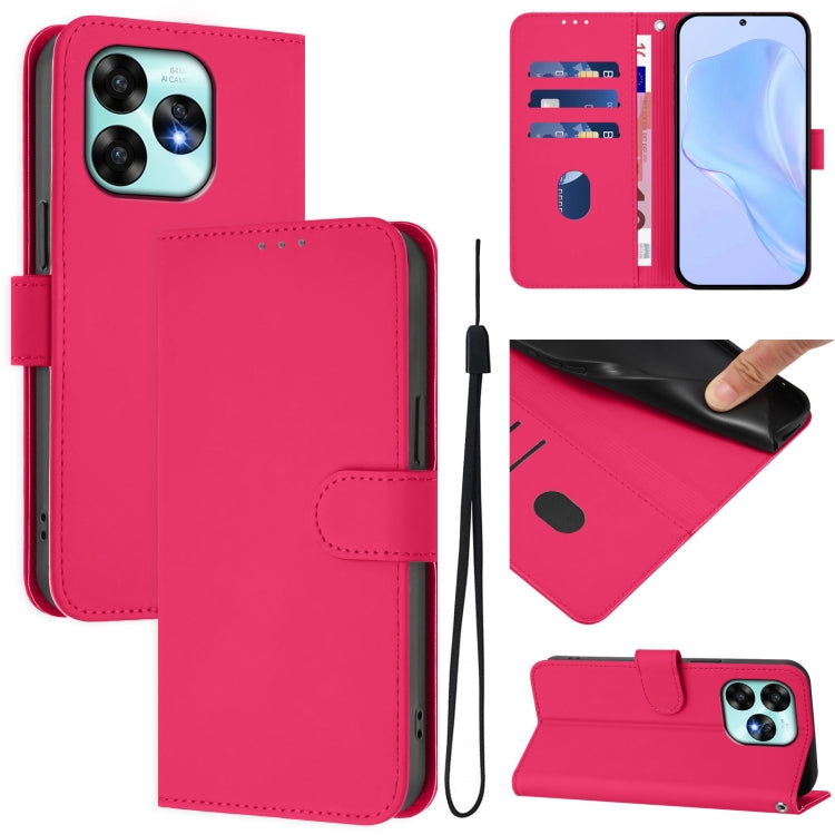 Skin Feel Solid Color Leather Phone Case with Lanyard, For Umidigi A15 / A15C / A15T, For Umidigi G9 5G
