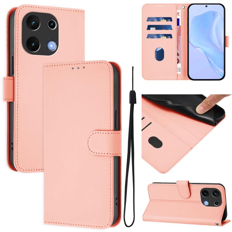 Skin Feel Solid Color Leather Phone Case with Lanyard, For Umidigi Note 100, For Umidigi Note 90