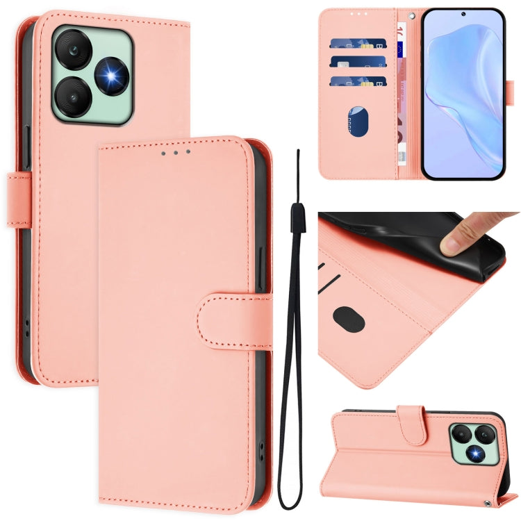 Skin Feel Solid Color Leather Phone Case with Lanyard, For Wiko T60 / Cubot P80, For Wiko T20