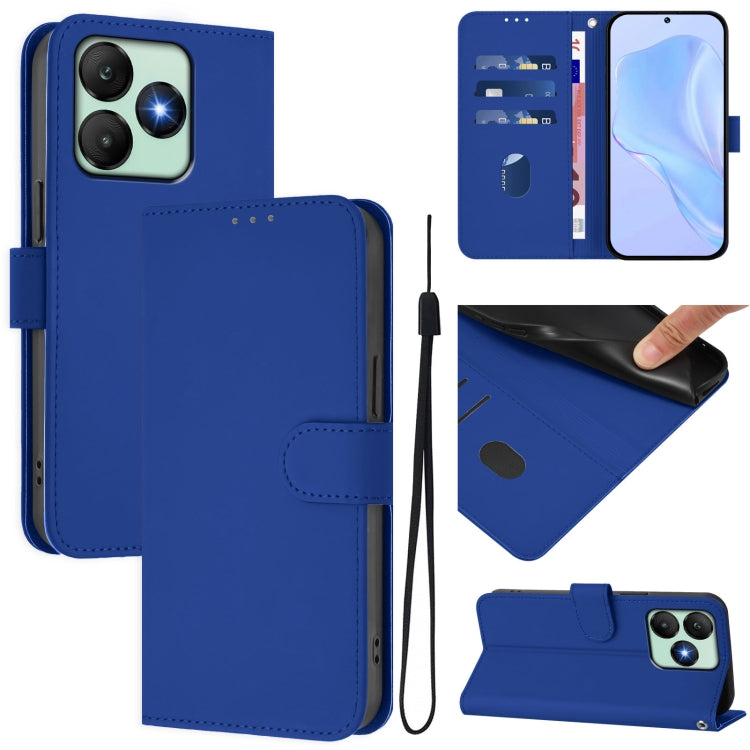Skin Feel Solid Color Leather Phone Case with Lanyard, For Wiko T60 / Cubot P80, For Wiko T20