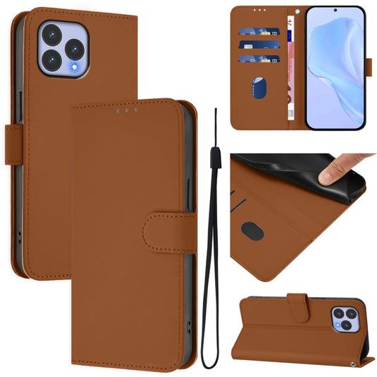 Skin Feel Solid Color Leather Phone Case with Lanyard, For Wiko T60 / Cubot P80, For Wiko T20