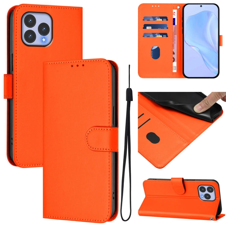Skin Feel Solid Color Leather Phone Case with Lanyard, For Wiko T60 / Cubot P80, For Wiko T20