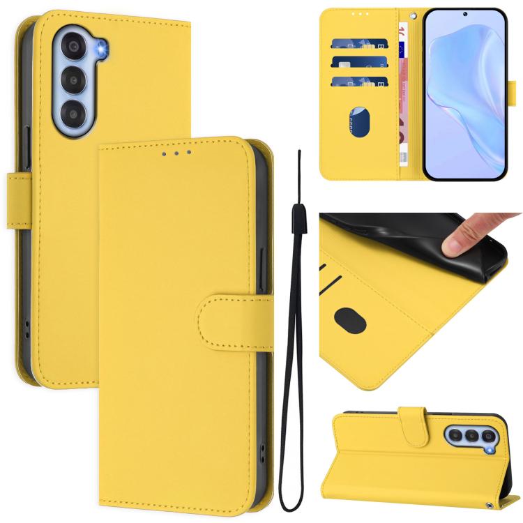 Skin Feel Solid Color Leather Phone Case with Lanyard, For ZTE Blade A76 4G, For ZTE Nubia S 5G A403ZT