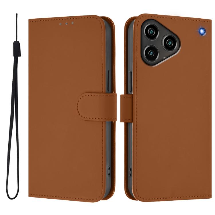 Skin Feel Solid Color Leather Phone Case with Lanyard, For ZTE Blade A76 4G, For ZTE Nubia S 5G A403ZT