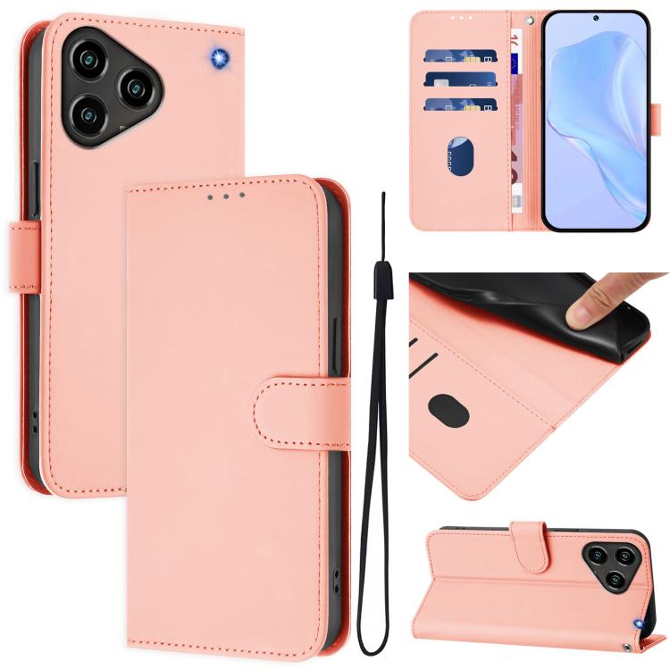 Skin Feel Solid Color Leather Phone Case with Lanyard, For ZTE Blade A76 4G, For ZTE Nubia S 5G A403ZT