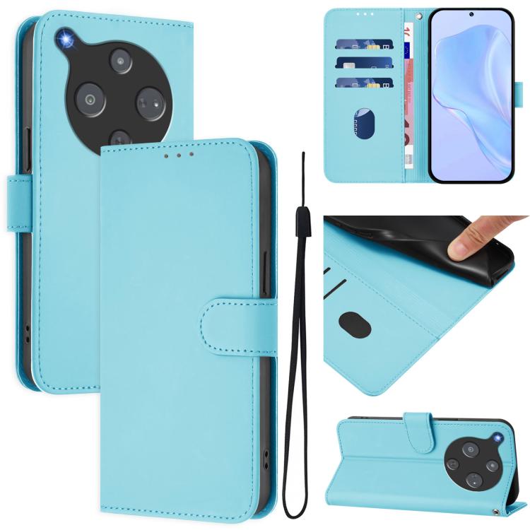 Skin Feel Solid Color Leather Phone Case with Lanyard, For ZTE Nubia P9 Pro 5G/Optus X Pro 2 5G, For ZTE Nubia P7 Pro 5G/Optus X Value 5G