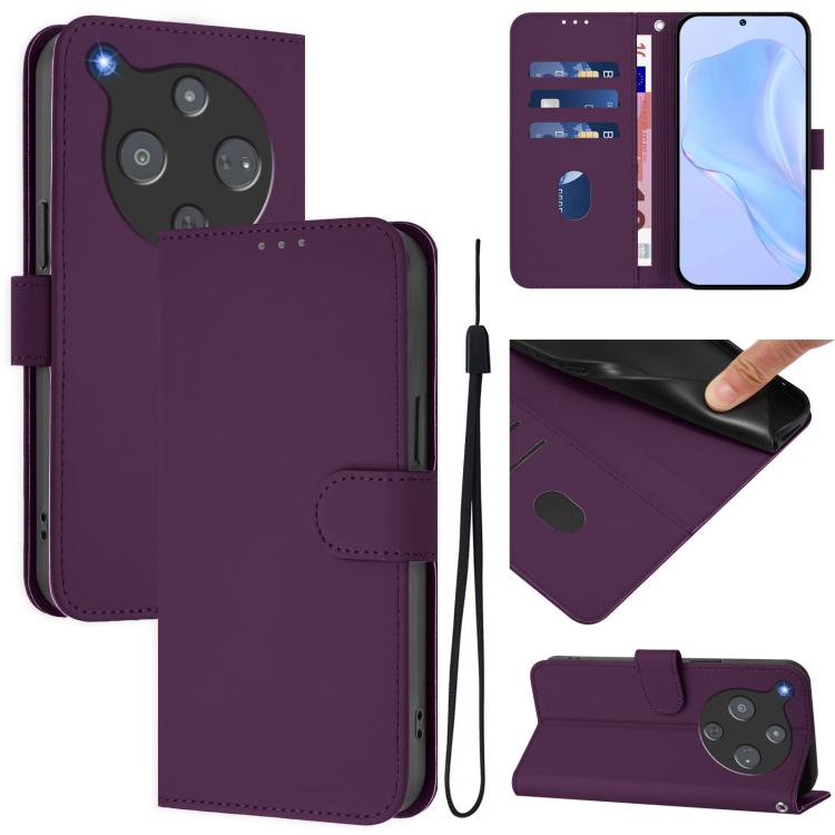 Skin Feel Solid Color Leather Phone Case with Lanyard, For ZTE Nubia P9 Pro 5G/Optus X Pro 2 5G, For ZTE Nubia P7 Pro 5G/Optus X Value 5G