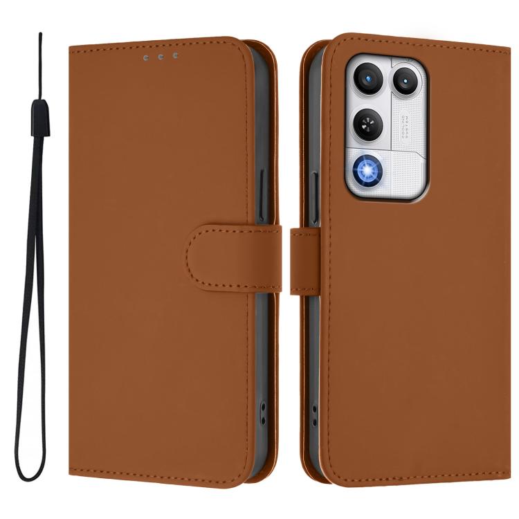 Skin Feel Solid Color Leather Phone Case with Lanyard, For ZTE nubia RedMagic 11 Air, For ZTE Blade A75 Pro/Telstra T-Elite 5G